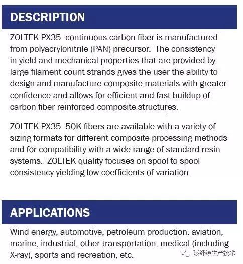 美国卓尔泰克碳纤维性能指标