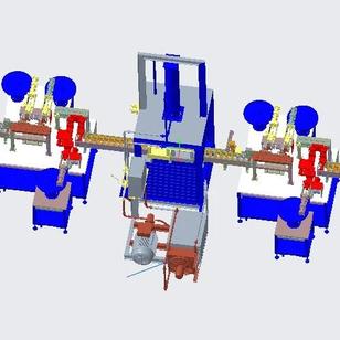 【非标数模】钻头自动组装冲压机3D数模图纸 creo5.0设计