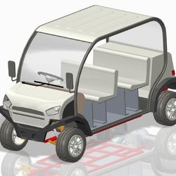 【其他车型】4 seater Electric Vehicle 4座电动汽车3D数模图纸