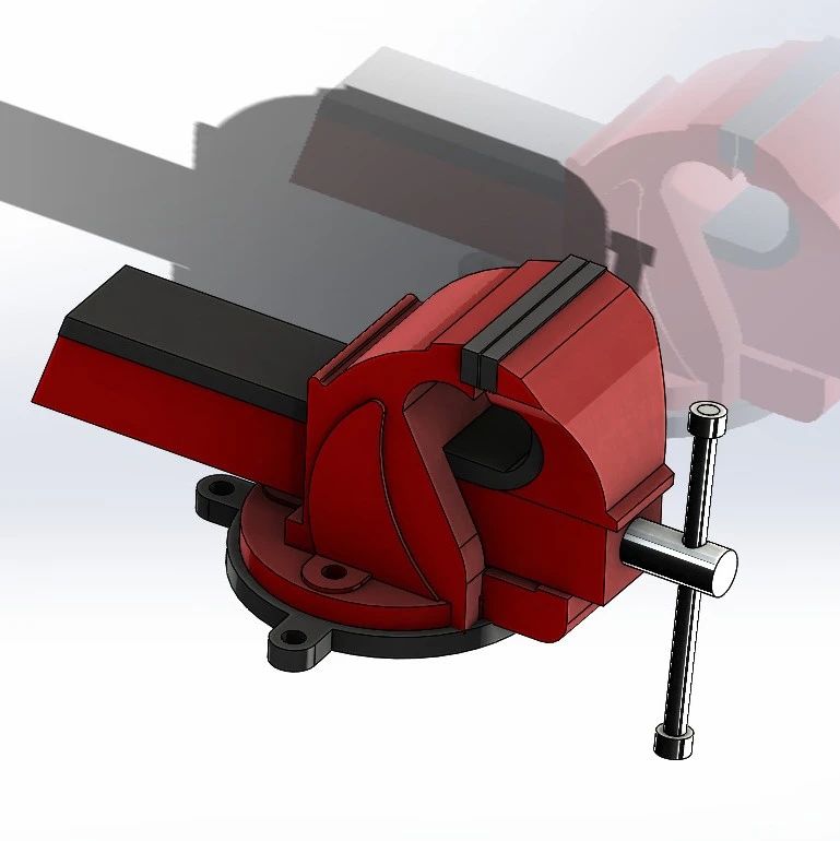 【工程机械】Morsa de mesa桌面虎钳简易模型3D图纸 Solidworks设计