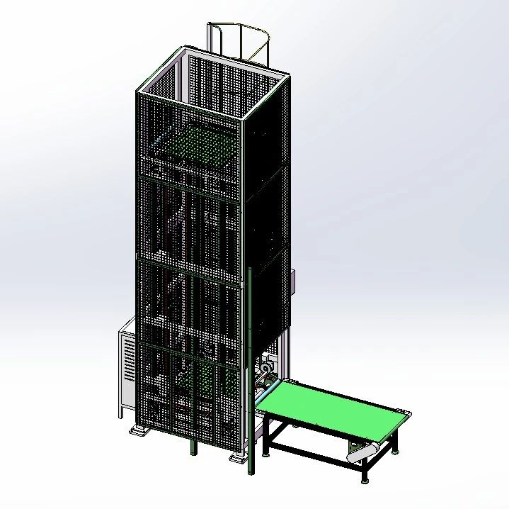 【工程机械】链轮升降机 Z型升降机3D数模图纸 Solidworks设计