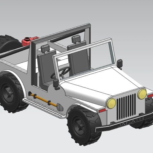 【其他车型】JEEP MODEL玩具吉普车简易模型3D图纸 UG设计