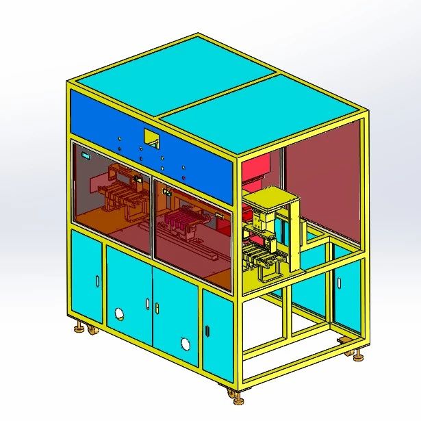 【非标数模】适配器老化测试机3D数模图纸 Solidworks17设计