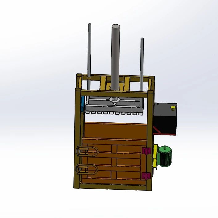 【工程机械】小型液压打包机3D数模图纸 Solidworks16设计