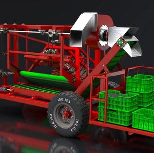 【农业机械】Fruit harvester水果收获机3D数模图纸 STEP格式