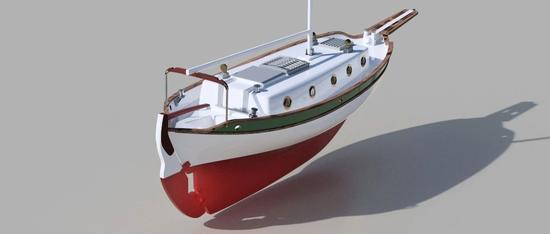 【海洋船舶】westsail帆船3D数模图纸 STEP格式