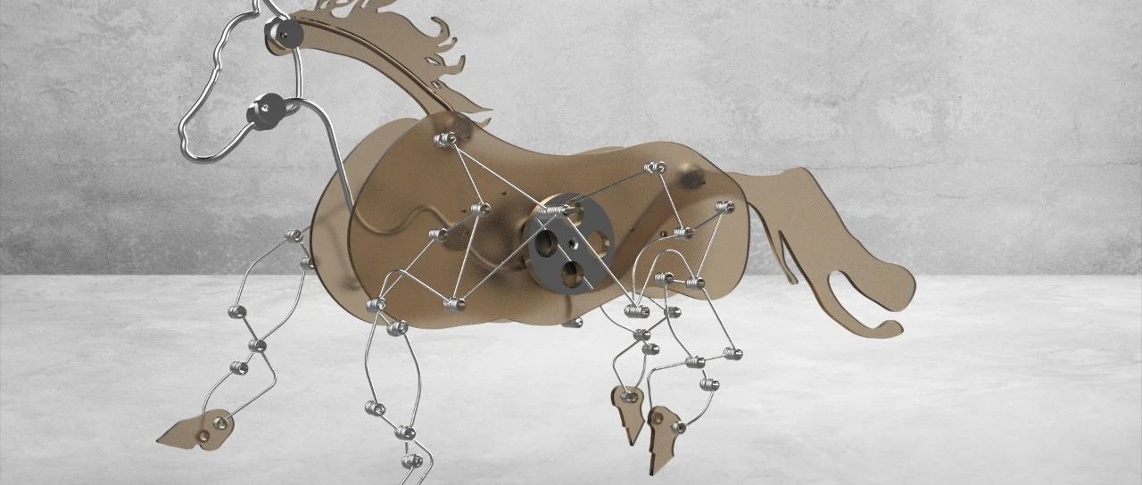 【精巧机构】Mechanical horse金属丝机械马3D数模图纸 STP格式
