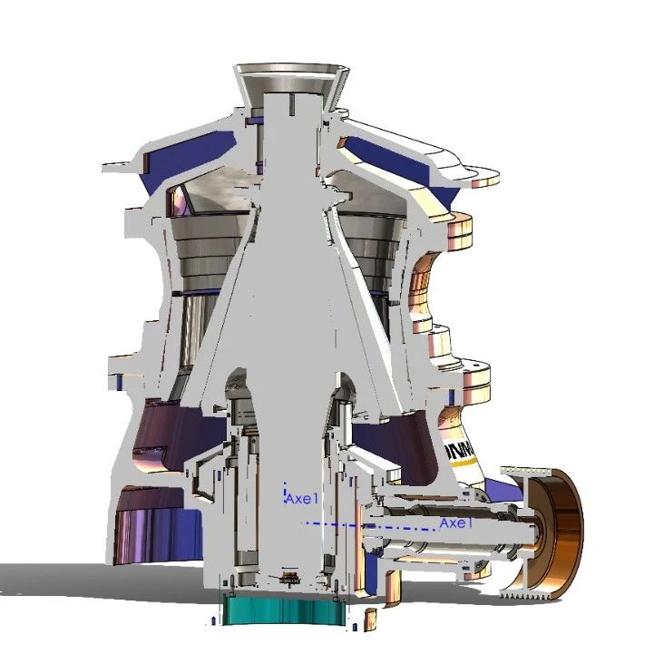 【工程机械】Cone crusher GP500s圆锥破碎机3D数模图纸 IGS格式