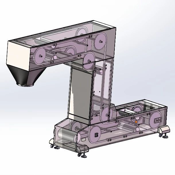 【工程机械】4L斗式提升3D数模图纸 Solidworks设计