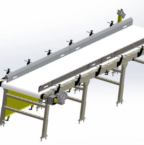【工程机械】conveyor band传送带输送机3D数模图纸 Solidworks设计