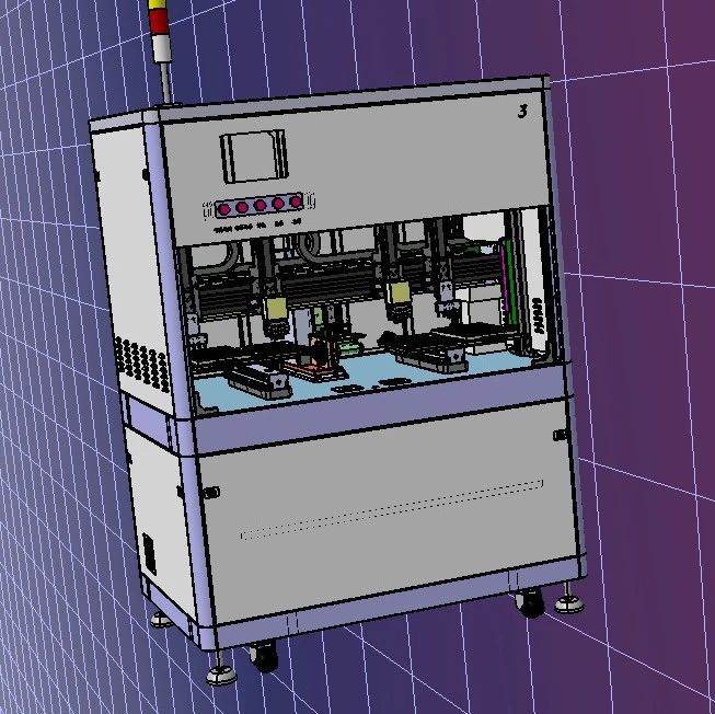 【非标数模】直线电机双动子贴膜摆盘机3D数模图纸 step格式