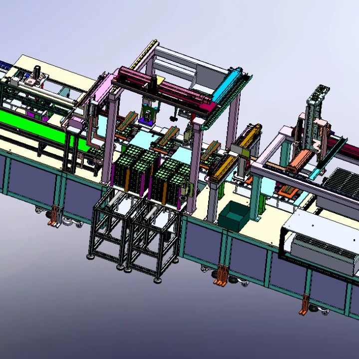 【非标数模】新能源辅料上料机构3D数模图纸 Solidworks20设计