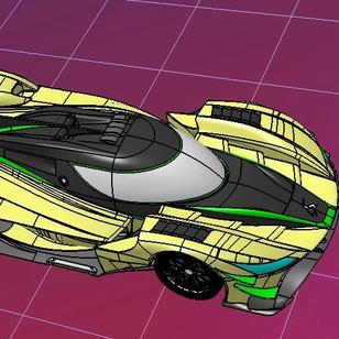 【汽车轿车】S120 HyperCar顶级跑车模型3D图纸 CATIA设计