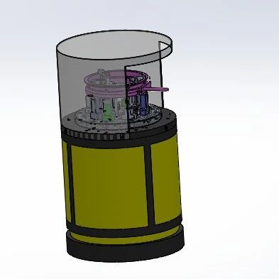 【非标数模】飞轮检测液压装置3D数模图纸 Solidworks17设计