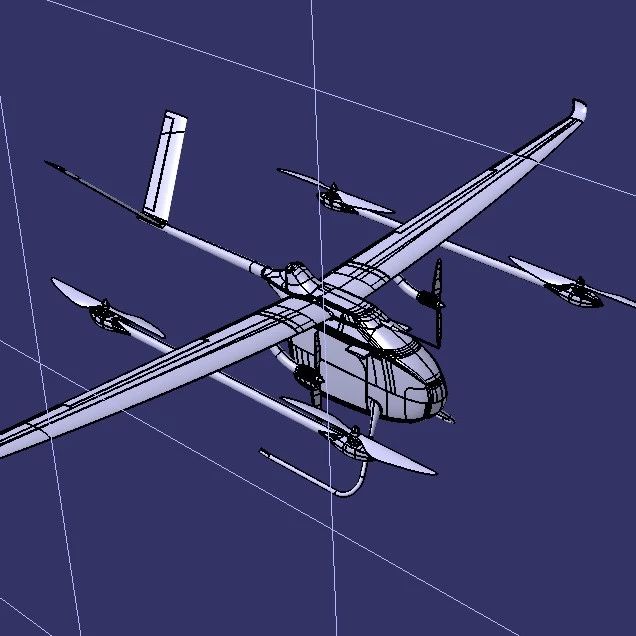 【飞行模型】fgdr无人机3D数模图纸 STP格式