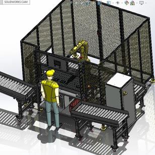 【工程机械】Fanuc robot workstation发那科机器人工作站3D数模图纸