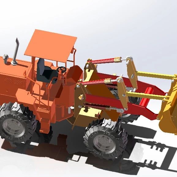 【工程机械】wheel-loader-70轮式装载机3D数模图纸 IGS格式