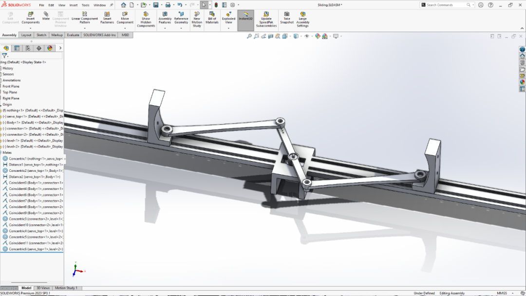 【精巧机构】Sliding Mechanism连杆滑块机构3D数模图纸_SolidWorks仿真秀干货文章