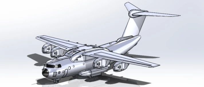 【飞行模型】A400M运输机造型3D图纸 Solidworks设计