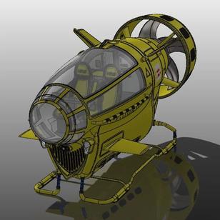 【海洋船舶】Yellow (mini) Submarine（迷你）潜水艇造型3D数模图纸