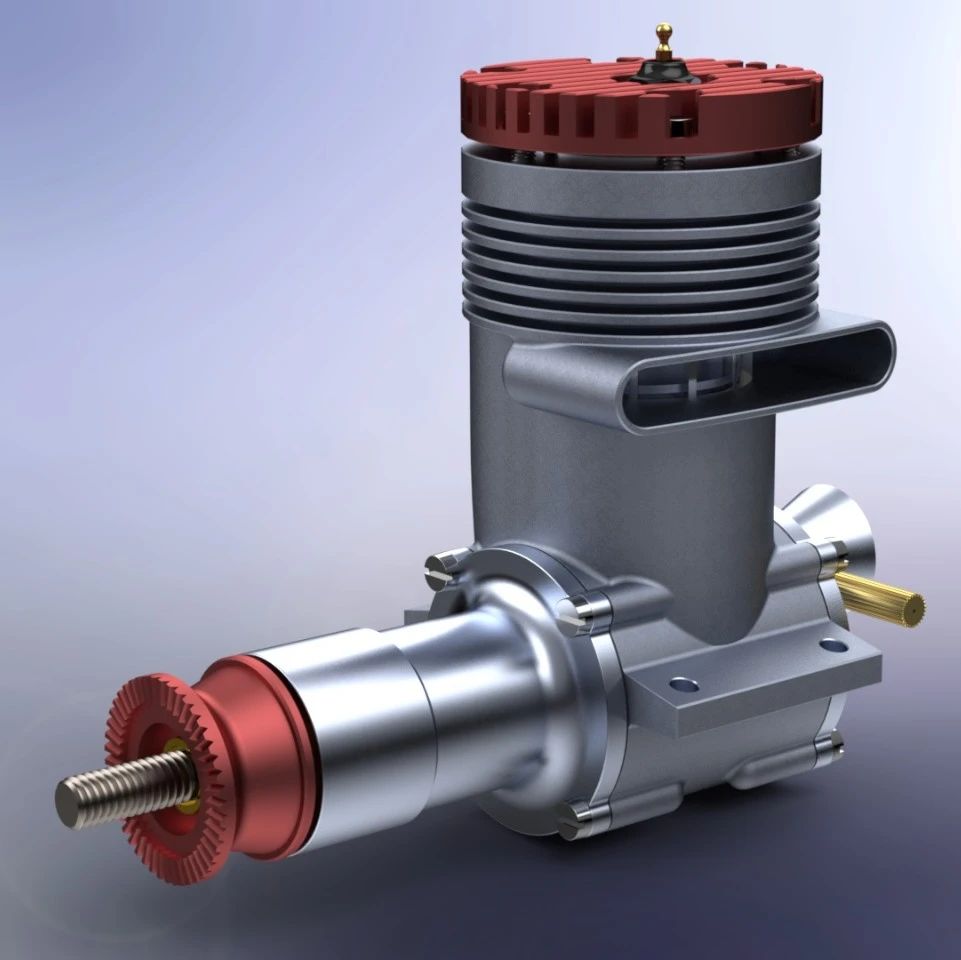 【发动机电机】engine-9单缸发动机3D数模图纸 Solidworks设计