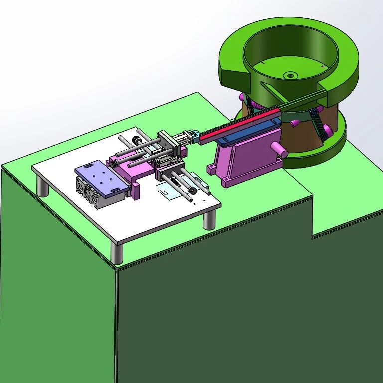 【非标数模】嵌件供料机3D数模图纸 Solidworks18设计