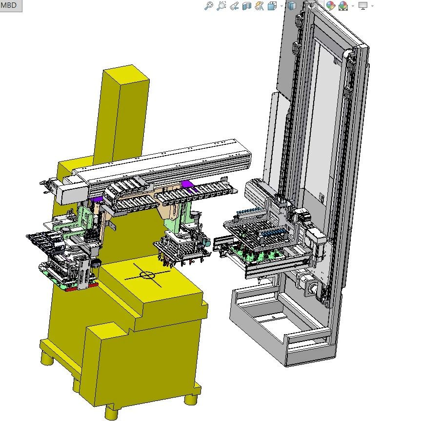 【非标数模】半导体PCB冲裁与上料3D数模图纸 Solidworks18设计