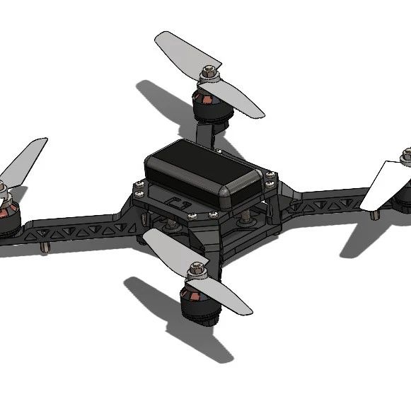 【飞行模型】SIMPLE DRONE简易四轴无人机模型3D图纸 Solidworks设计