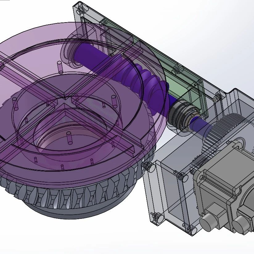 【工程机械】速控旋转台3D数模图纸 Solidworks设计 附STEP