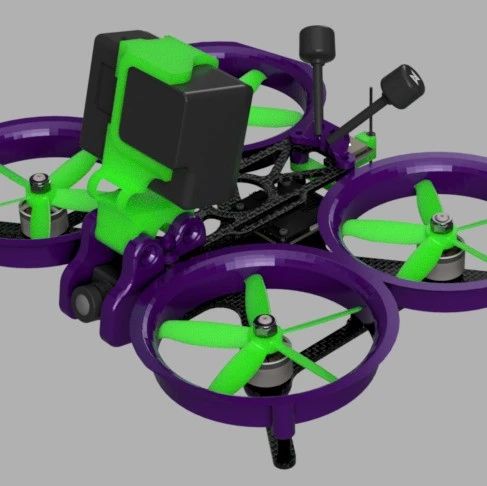 【飞行模型】Shen Drones Squirt四轴无人机3D数模图纸 STEP格式