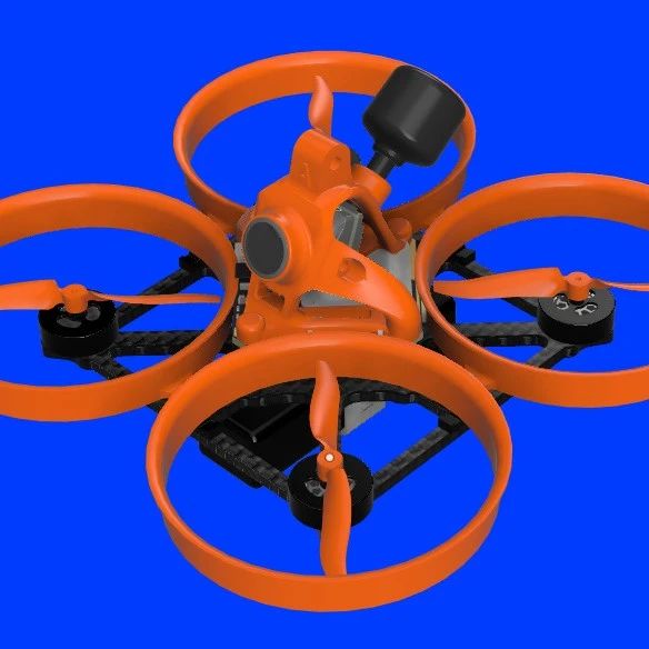 【飞行模型】Flywoo Nano Baby微型四旋翼机四轴无人机3D图纸 STEP格式