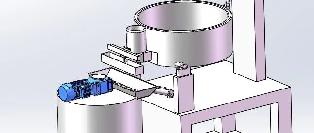 【工程机械】物料搅拌混合设备3D数模图纸 Solidworks18设计
