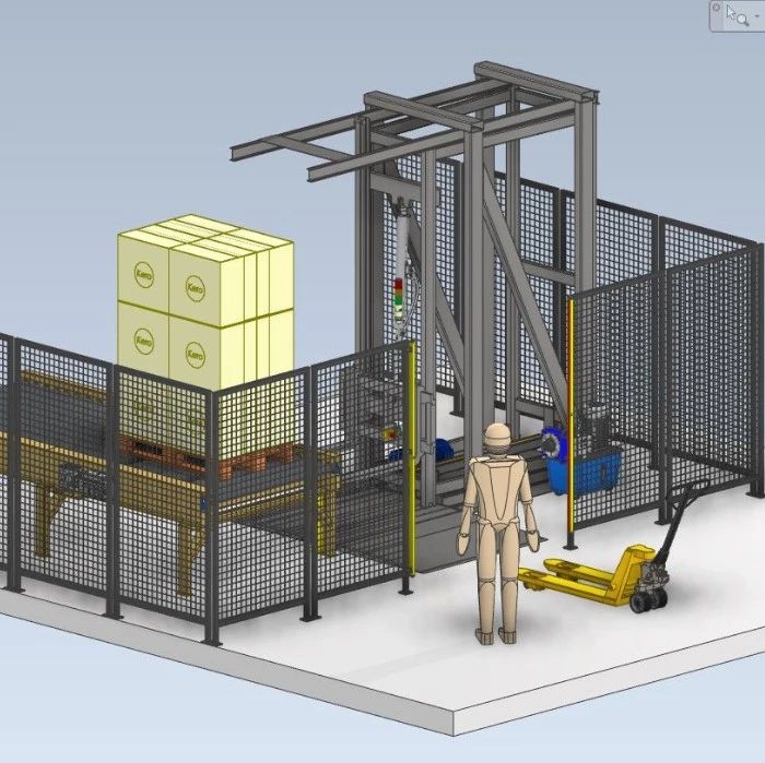 【工程机械】Pallet lifting forklift托盘升降叉车物流搬运系统3D图纸