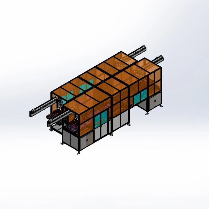 【工程机械】双向面板暂存输送线3D数模图纸 Solidworks20设计