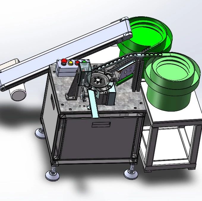 【非标数模】锥形螺母垫片压合机3D数模图纸 Solidworks20设计