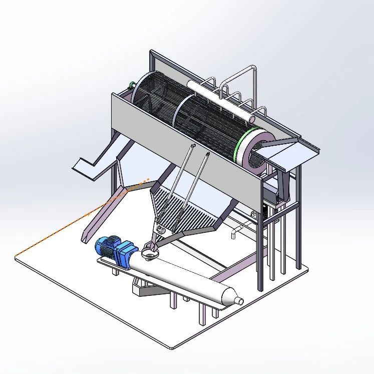 【工程机械】混凝土分离机3D数模图纸 Solidworks18设计