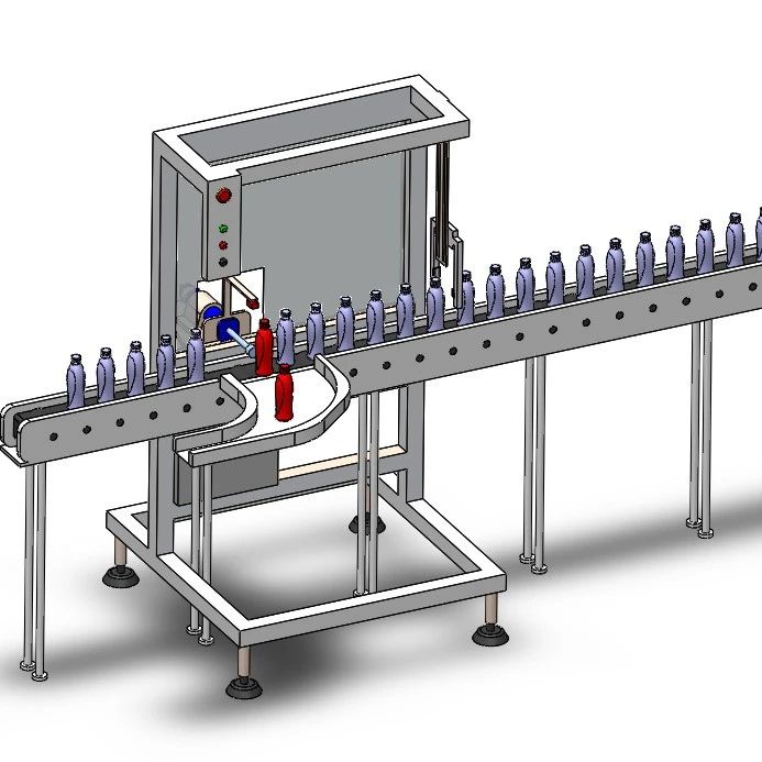 【非标数模】瓶子灌装检测机3D数模图纸 Solidworks19设计
