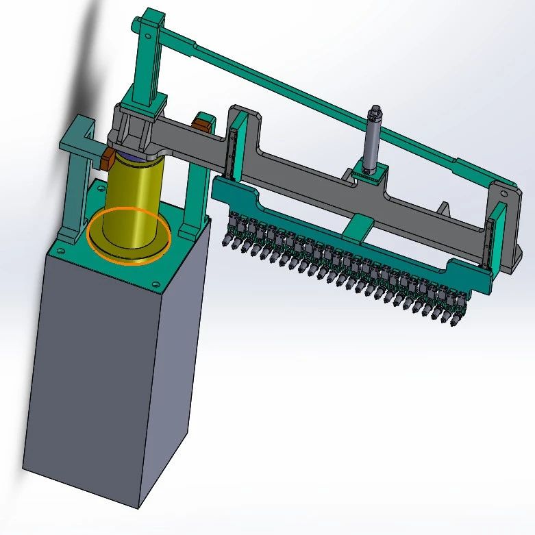 【非标数模】90度旋转下料设备3D数模图纸 Solidworks设计