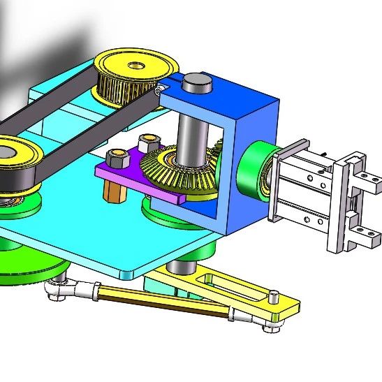 【非标数模】90度翻转及自转180度机构设计3D图纸 Solidworks设计