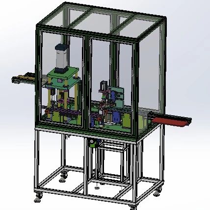 【非标数模】燃油泵出油盘自动组装机3D数模图纸 Solidworks设计