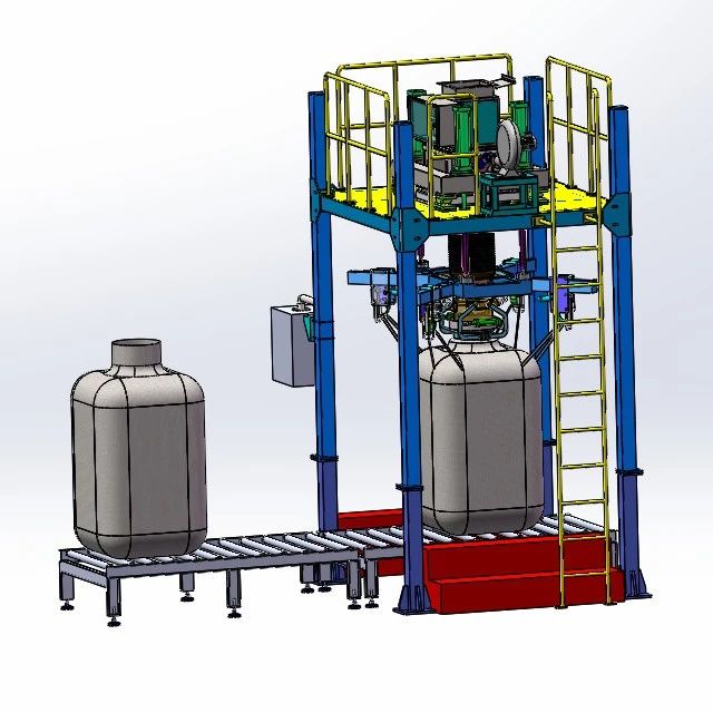 【非标数模】吨袋包装机3D数模图纸 Solidworks设计