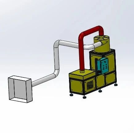 【工程机械】新型垃圾燃烧炉即垃圾处理设备3D数模图纸 Solidworks17设计