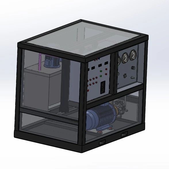 【工程机械】移动式液压配电泵3D数模图纸 Solidworks17设计