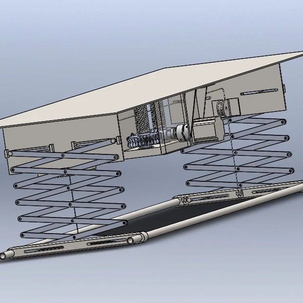 【工程机械】自动晾衣架3D数模图纸 Solidworks20设计 附STEP