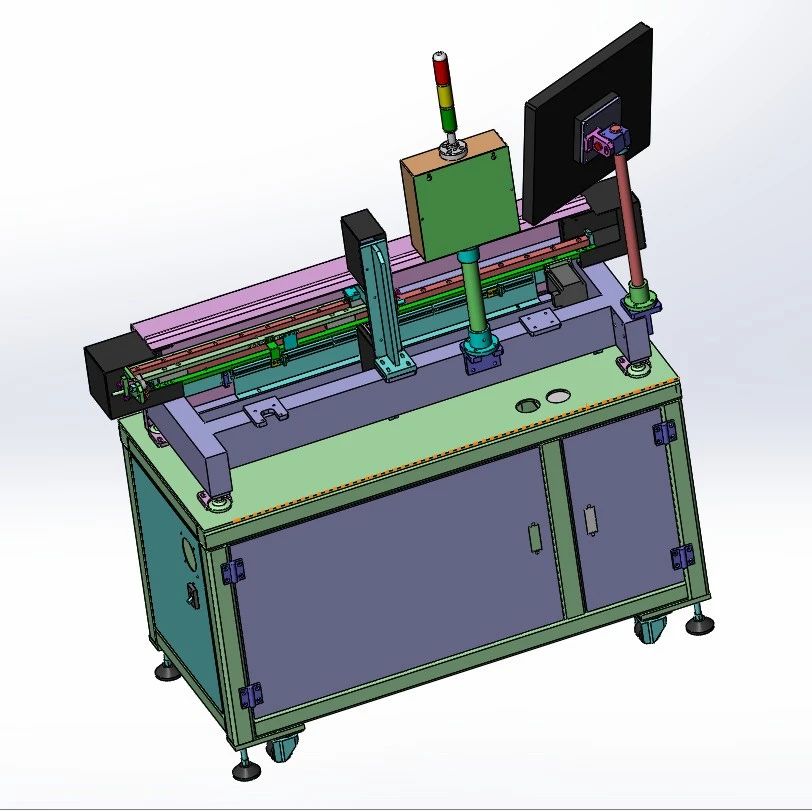 【工程机械】外圆激光测量机3D数模图纸 Solidworks20设计