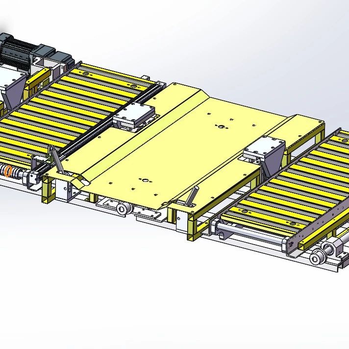 【非标数模】双工位移栽辊道门板码垛装箱工作站3D数模图纸 Solidworks19设计