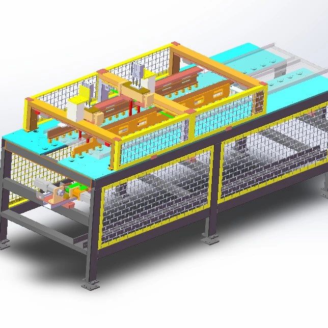 【工程机械】门板加强筋自动居中定位输送机3D数模图纸 Solidworks19设计