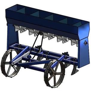 【农业机械】seeder machine播种机3D数模图纸 Solidworks设计 附工程图