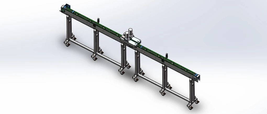 【工程机械】夹瓶子输送带3D数模图纸 Solidworks16设计