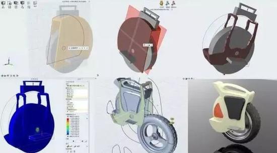 设计作品展示 | solidThinking 在电动独轮车上的应用